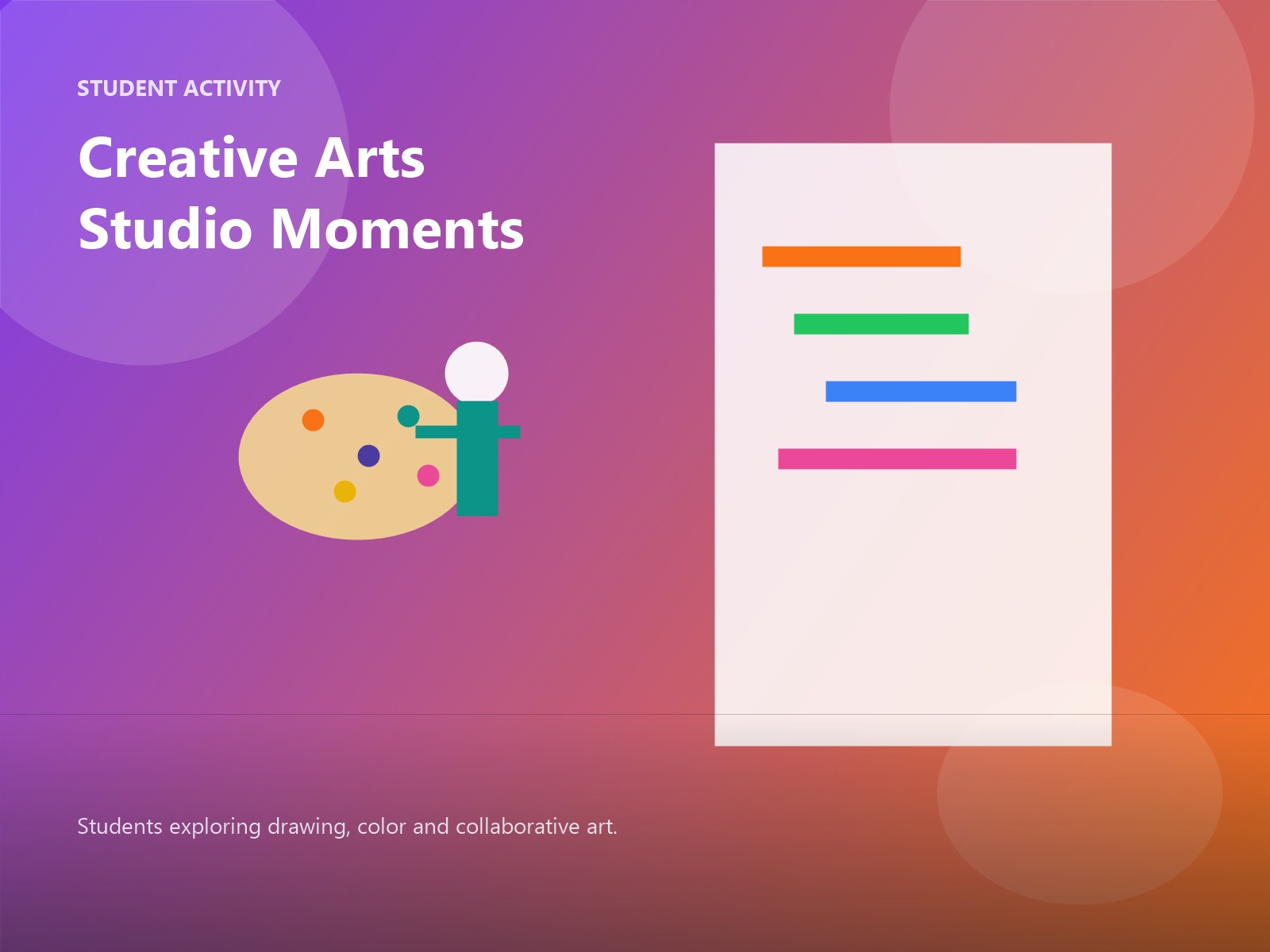 Creative arts studio activity